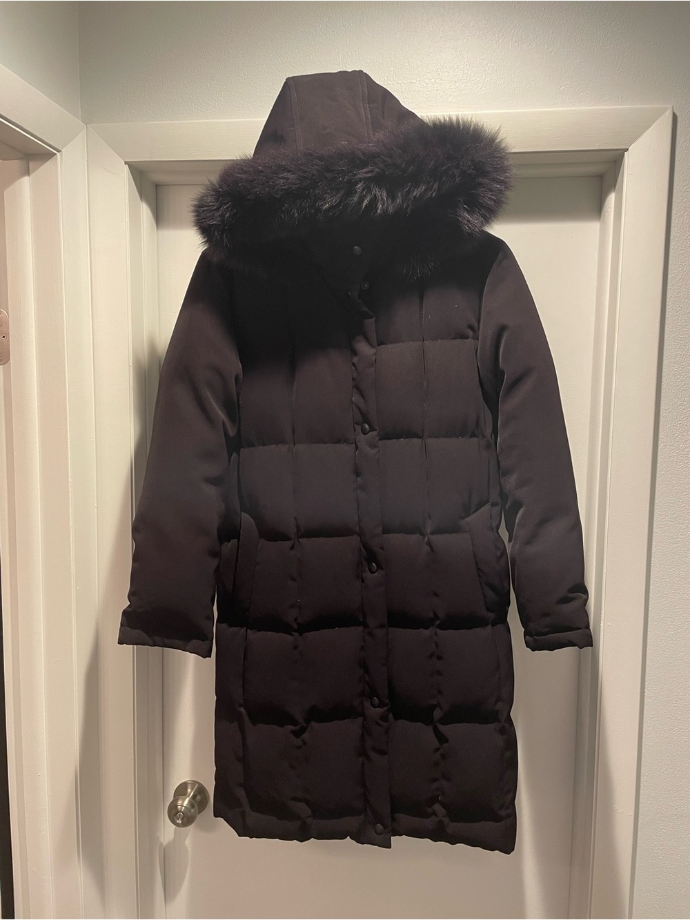Women's Down Coat with Fox Fur Hood